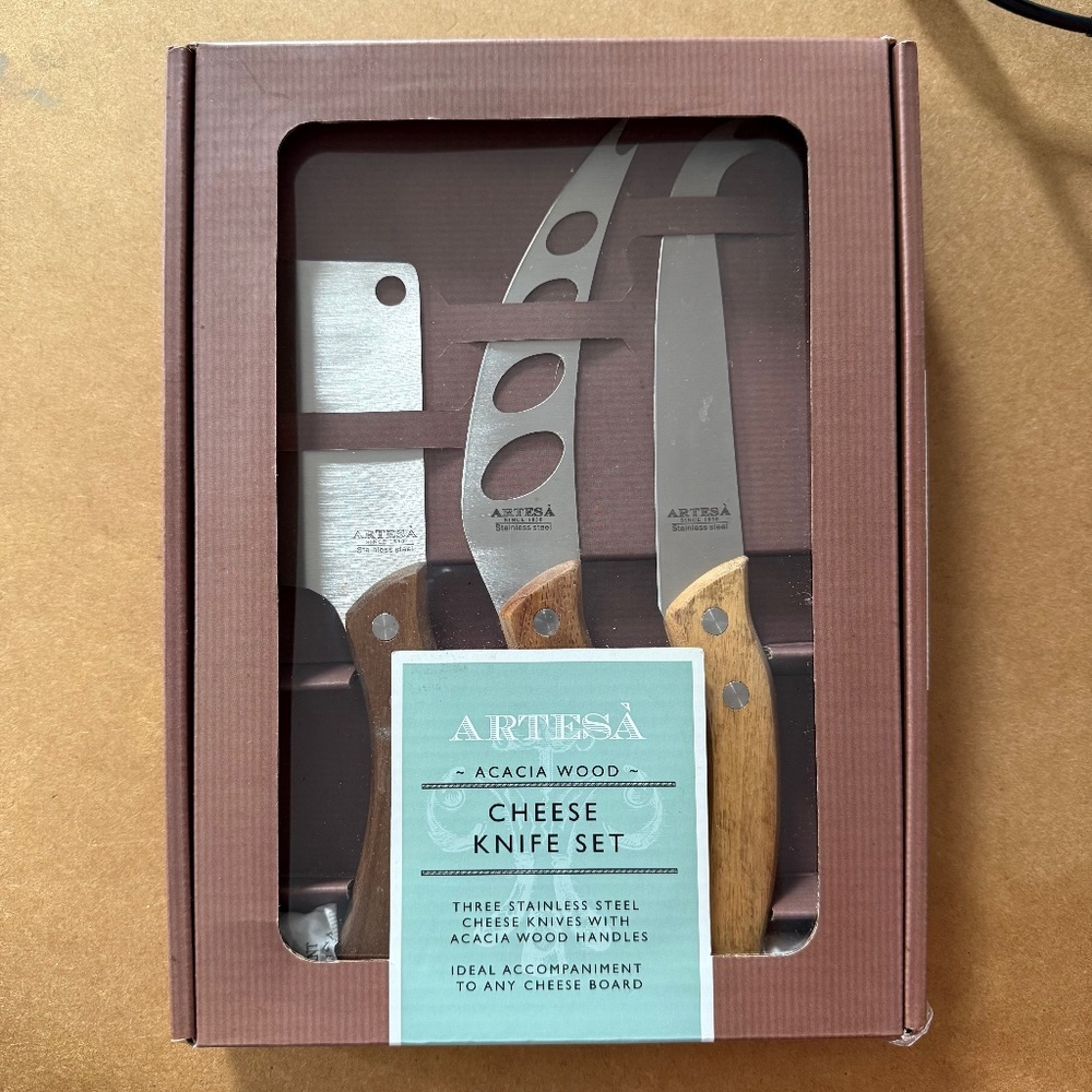 Artesa Acacia Wood Cheese Knife Set | 3-Piece